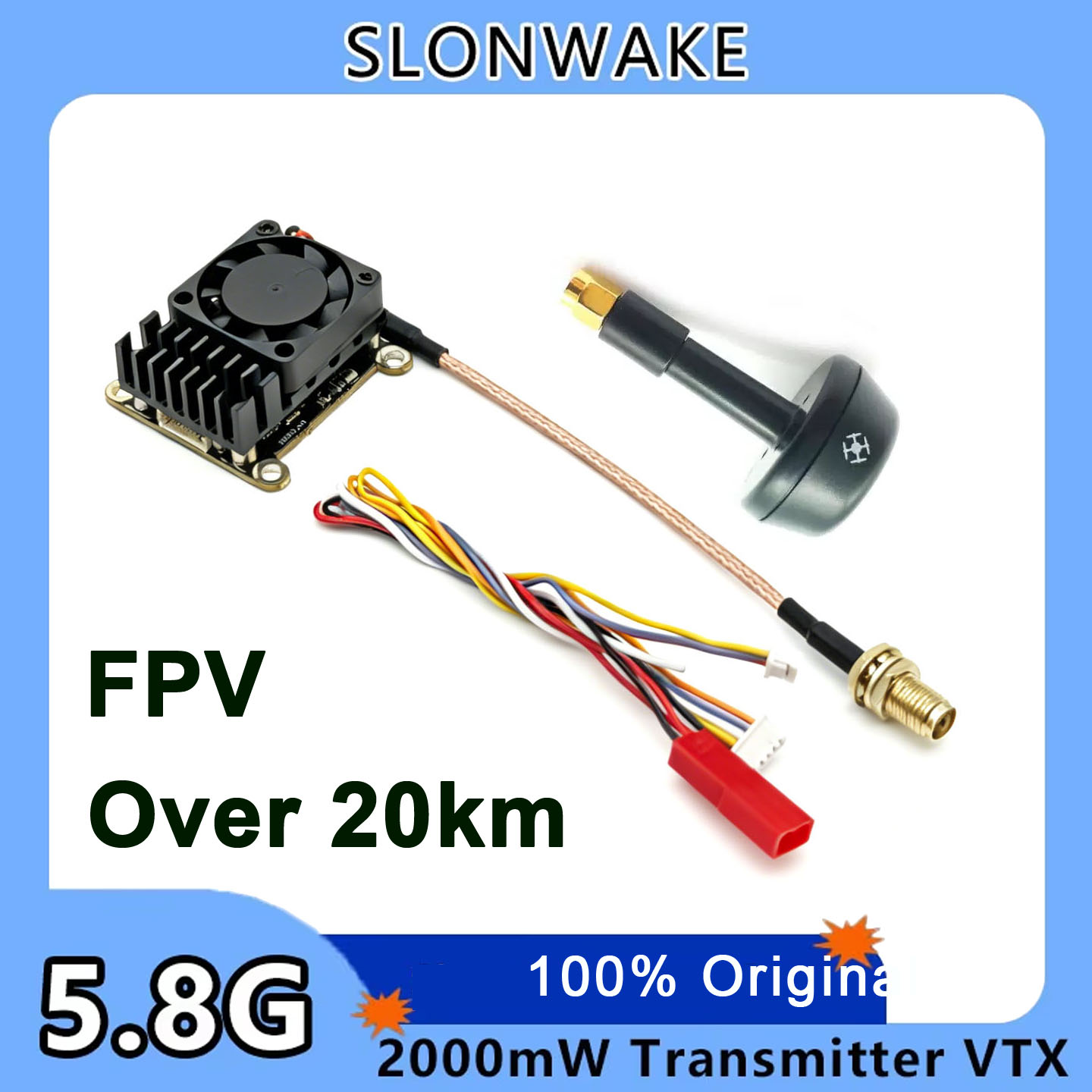 New upgrade 5.8Ghz 2W adjustab – обзор и цена Drone Receiver