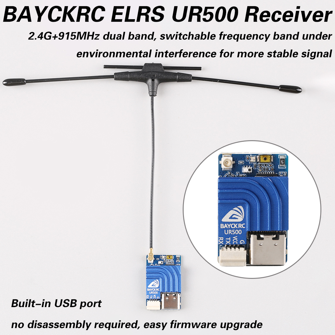 BAYCKRC UR500 ELRS RX 500mW Du – обзор и цена Drone Frame